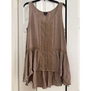 Torrid Hi-Low Tank with Crochet Detail